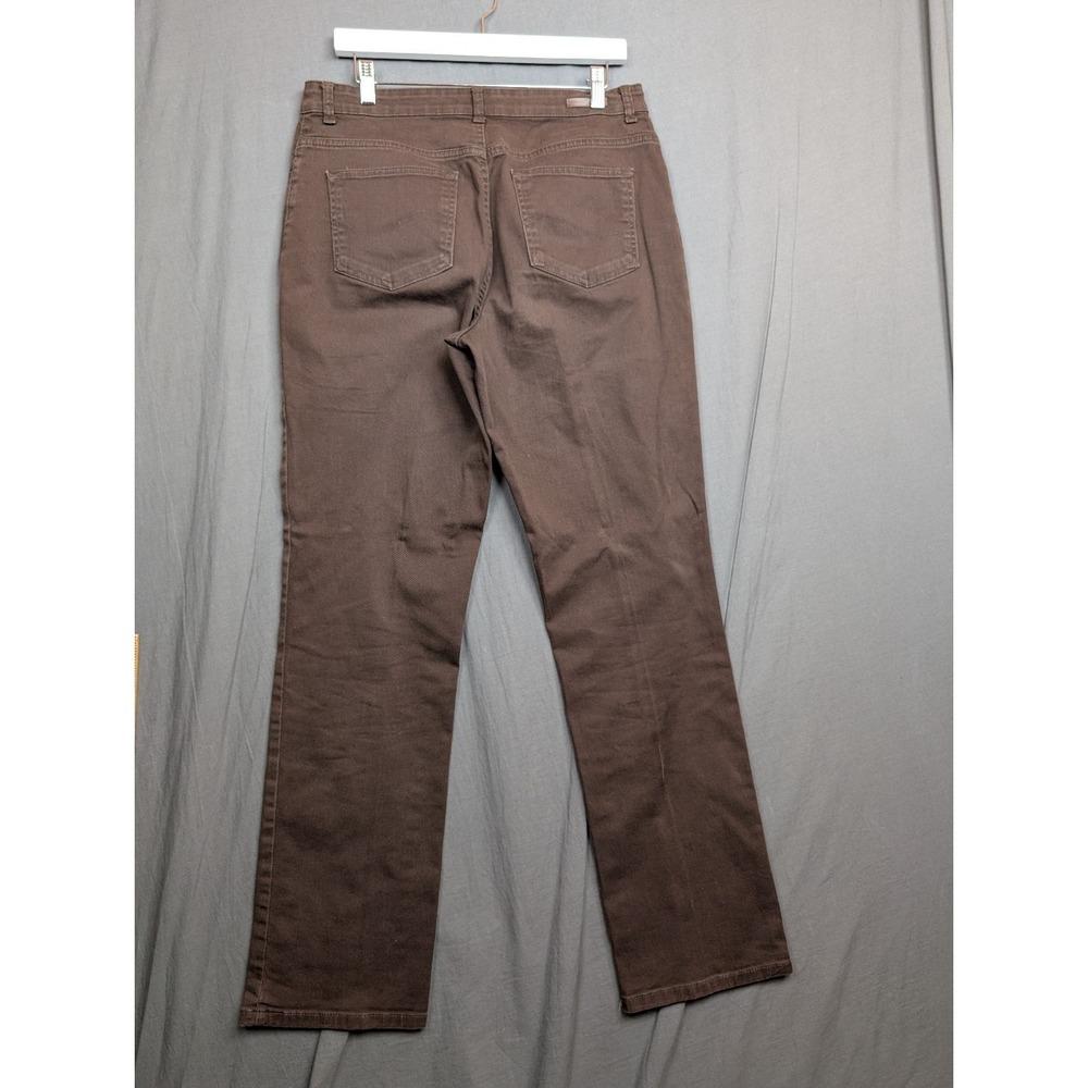 Lee Women's Dark Brown Corduroy Jeans Straight Fit Size 10 Long - Picture 4 of 8